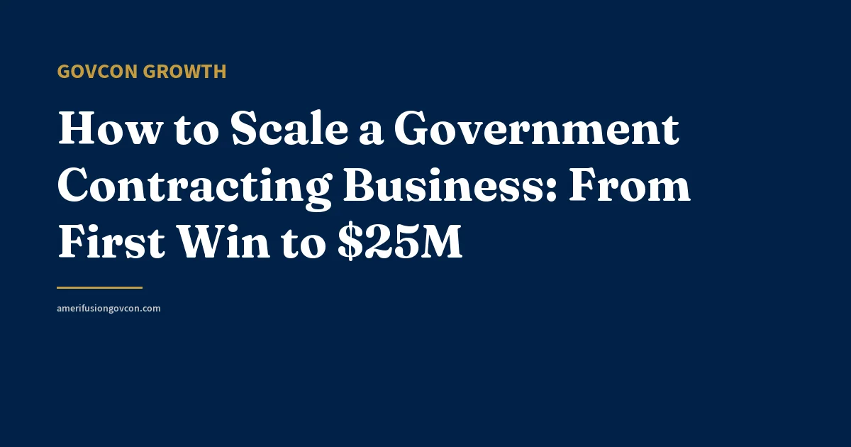 How to Scale a Government Contracting Business: From First Win to $25M - AmerifusionGovCon featured image